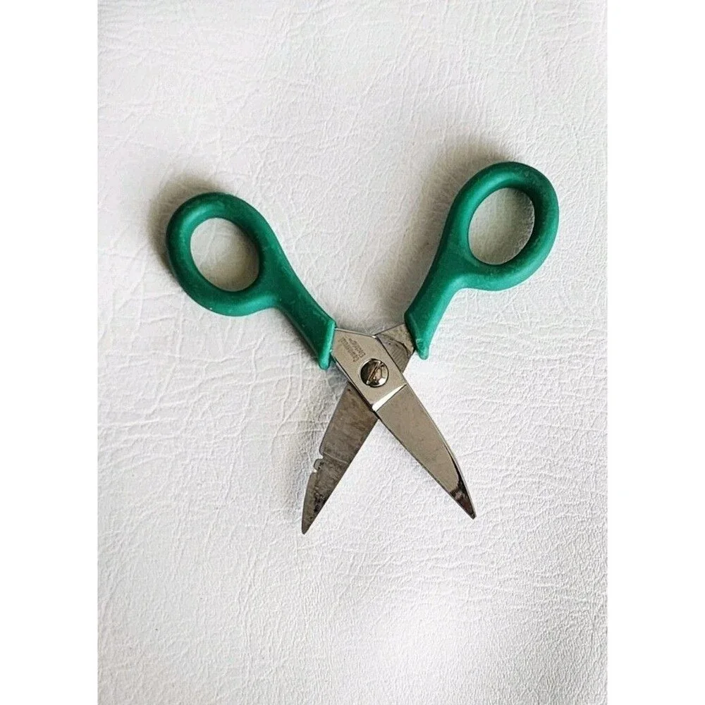 Commercial Electric Multi Purpose Home Household Green Soft Grip Handle Scissors
